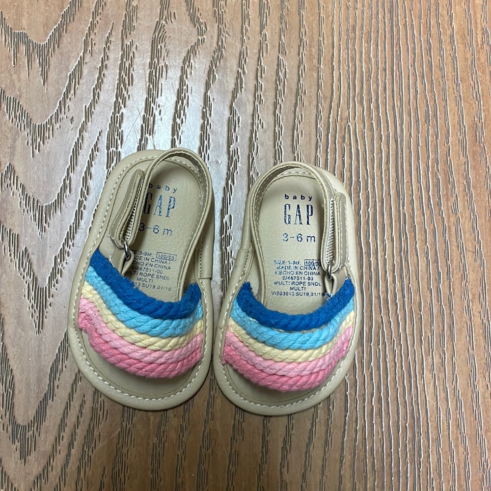 Baby Gap Rainbow crib sandals